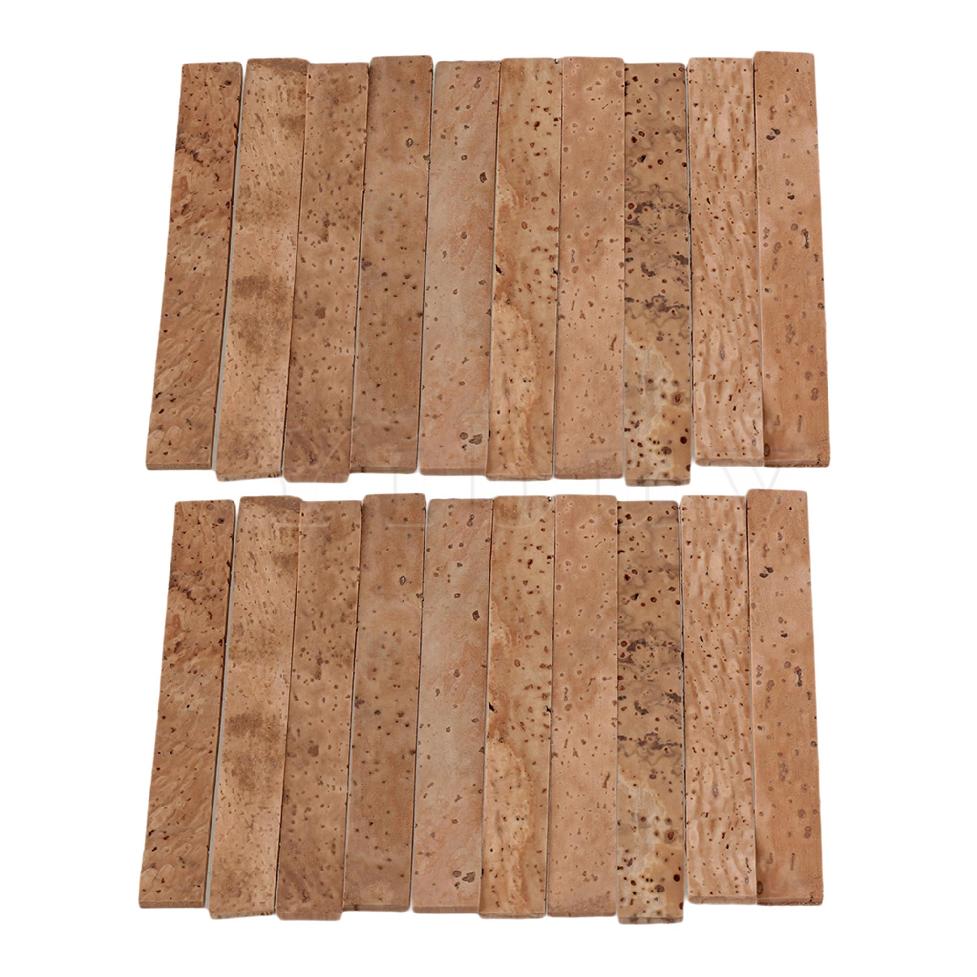 Yibuy 20Pcs Klarinet Neck Joint Cork Sheet Muziekinstrumenten Onderdelen 8x1x0.2cm