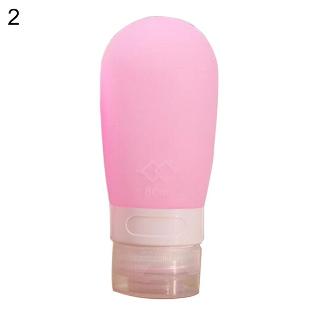 38/60/80ml Portable Spherical Silicone Refillable Mini Traveler Packing Bottle Press Bottle For Lotion Shampoo Dispenser: Pink / 38ml
