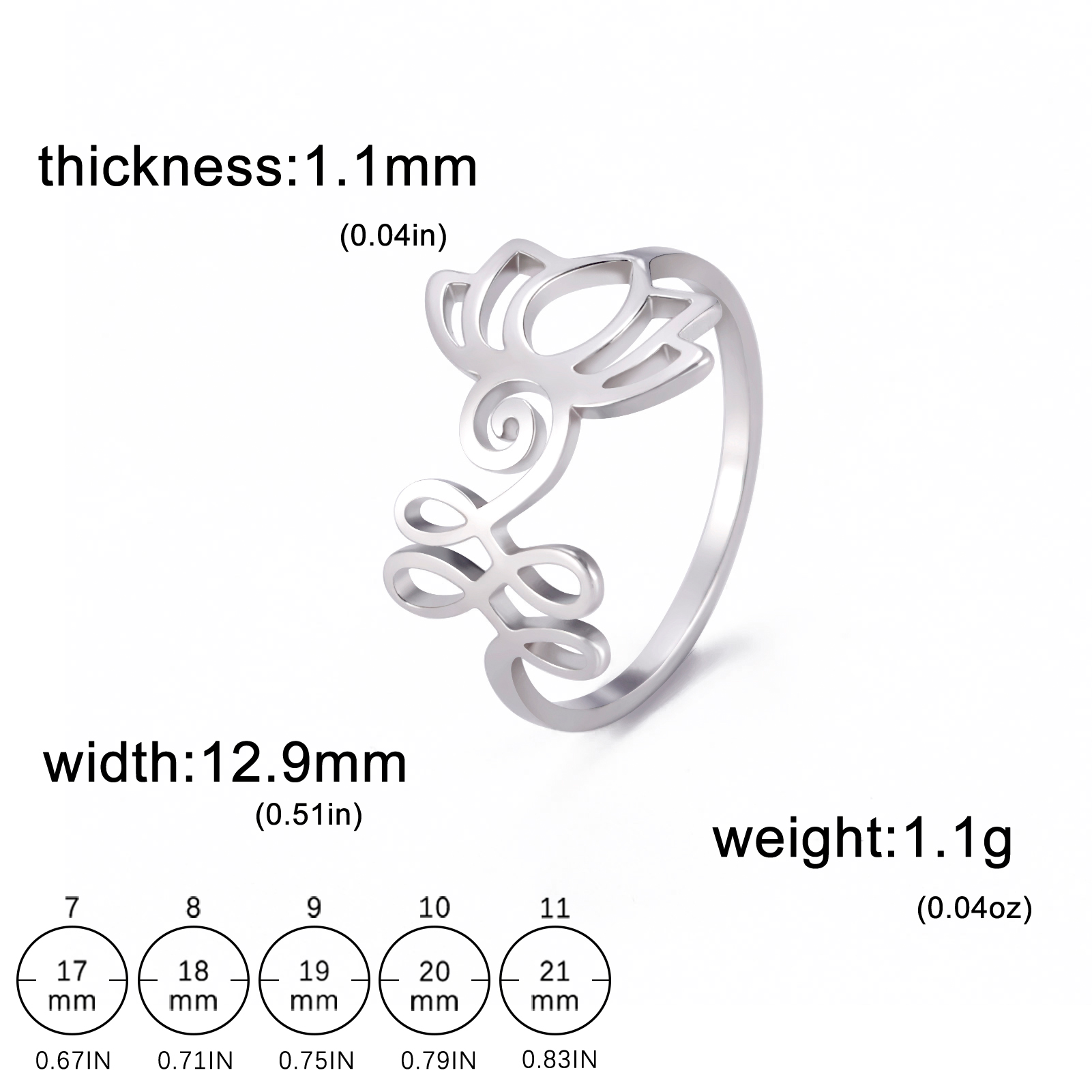 Anillo de nota musical de HIPEE para mujeres y niñas, anillos cerrados de acero inoxidable, de boda bohemios para mujer, joyería