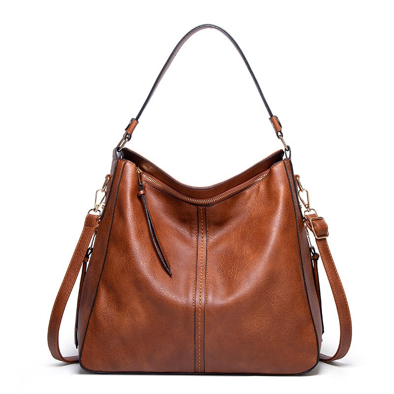 Female Bag for Women Luxury Handbags Women Bag Handbag Famous Brand Shoulder Bag Tote Retro Top-handle Bag: Brown