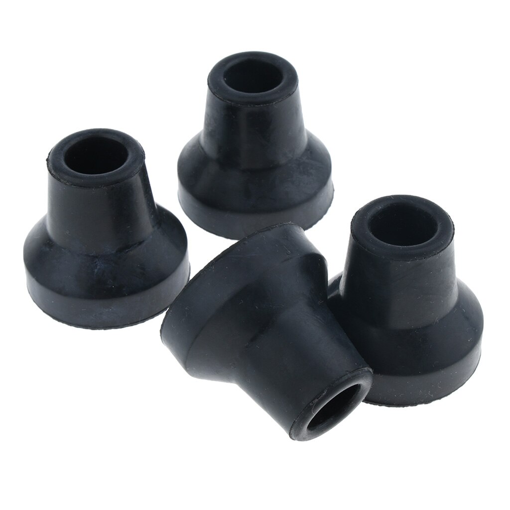 4 Stuks Rubber Cane & Walker Tips - Anti Skid Stoel Been Tips Caps, Trekking Pole Tips Protectors, anti-Slip