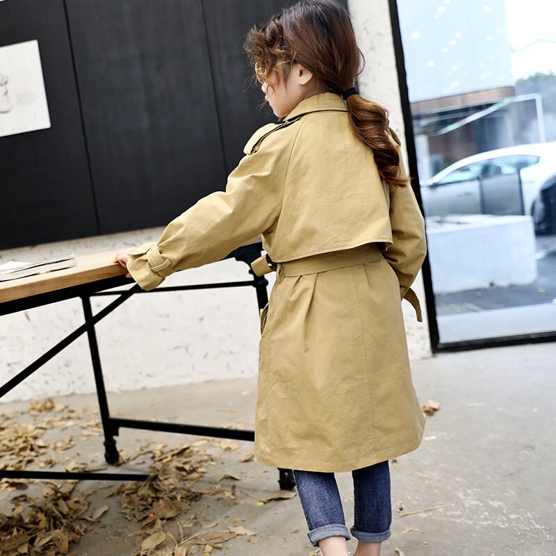 2020 primavera autunno neonate Trench giacca doppio petto per abbigliamento per ragazze top solidi bambini giacca a vento ragazzi capispalla