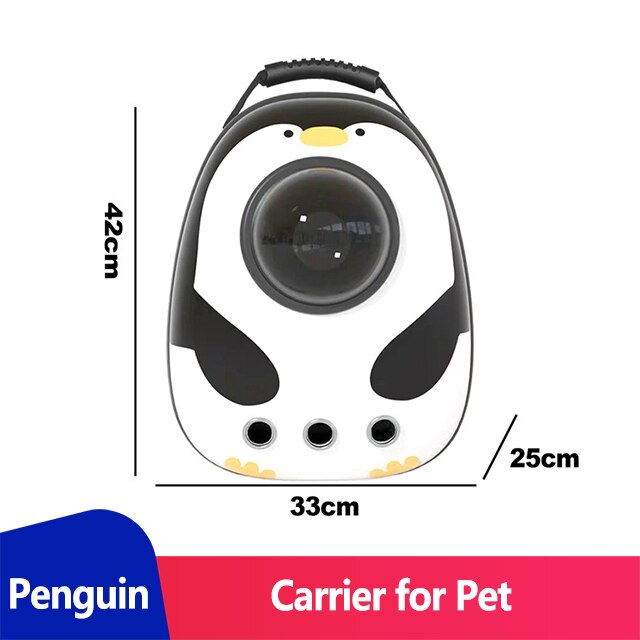 Carrier for Cat Backpack Window Space Cats Carrier Backpack Dog Transport Pet Carrier Backpack Cat Walkabout Dog Backpack Petty: Penguin Cat Bag