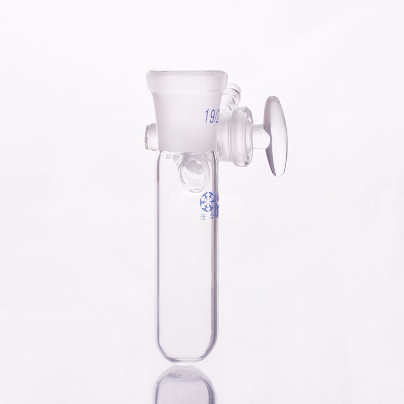 Reaction tube with glass valve and standard ground mouth,Capacity 10ml and joint 19/26,High borosilicate glass