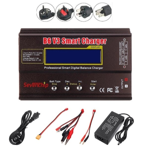 MAX B6 V3 80W Lipo Battery Balance Charger/Discharger With 12V 5A AC Adapter For LiHV LiIonLiFe NiCd NiMH PB Battery