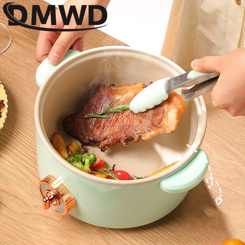 2.5L Multifunction Electric Soup Stew Porridge Noodle Cooking Pot Ceramic Glaze Inner Egg Omelete Frying Pan Hotpot Food Steamer