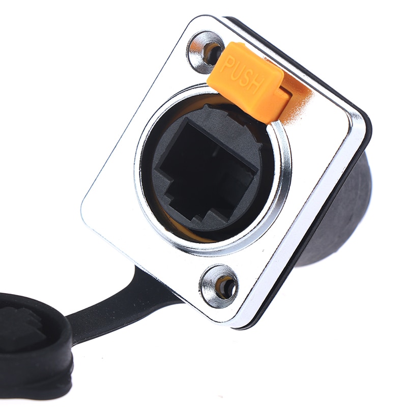 Practical RJ45 Waterproof Connector Female Panel Mount Sockets Ethernet IP65 Straight