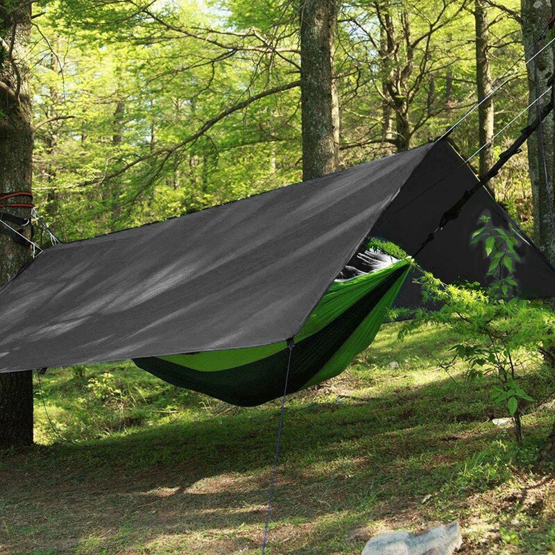 Refugio de lona para tienda de campaña, cubierta para hamaca ligera portátil, parasol con bolsa de transporte para viajes y acampada al aire libre