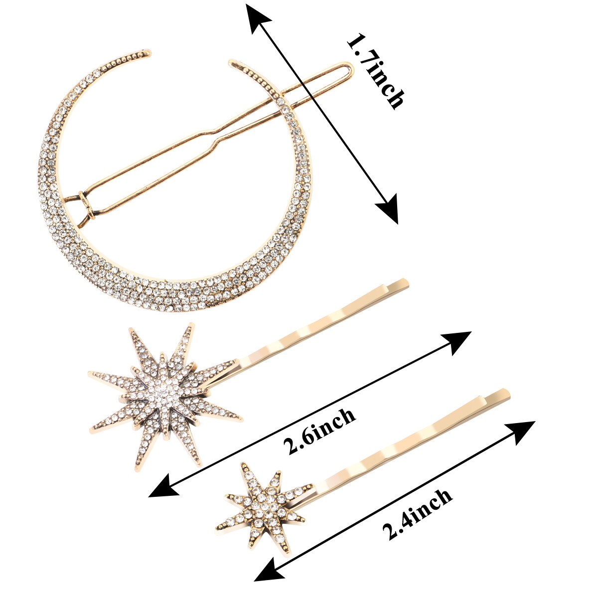 1/2 conjuntos de grampos de cabelo, estrelas e lua, presilhas para cabelo, acessórios de moda para mulheres e meninas, ferramenta bonita para penteados