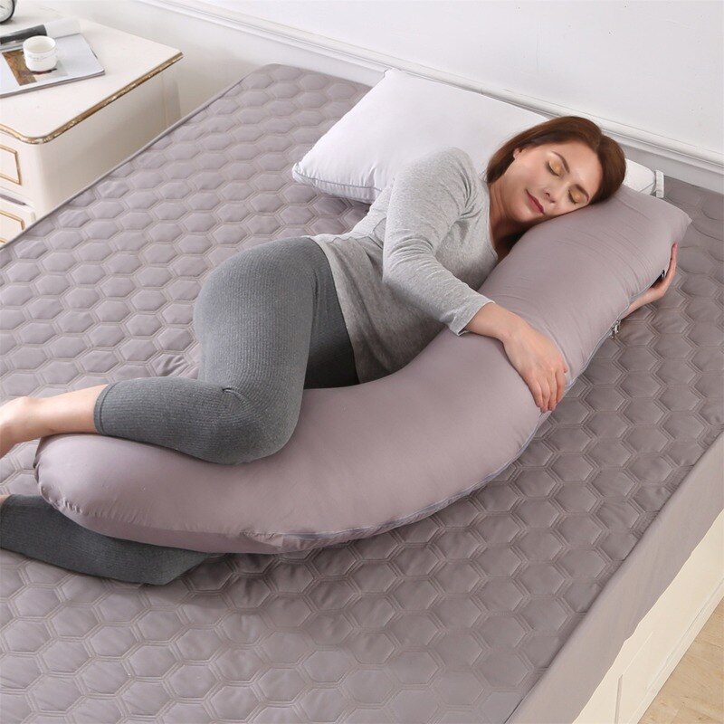 J-Vormige Side Sleeper Been Body Kussen Fluwelen Comfortabele Afneembare Voor Zwangere Vrouwen Moederschap Alco Accessoires