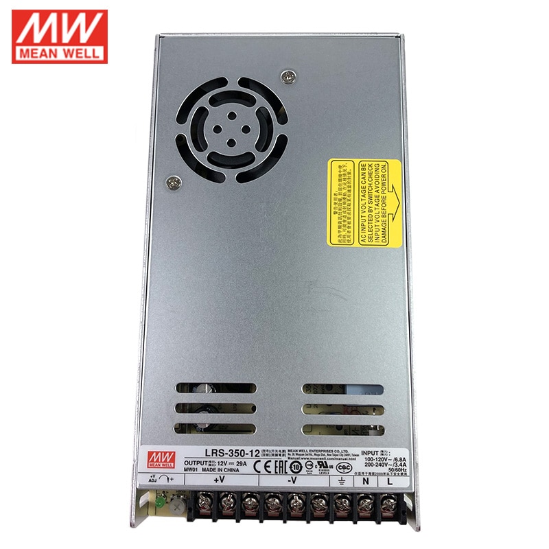 MEAN WELL-fuente de alimentación conmutada LRS-350, transformador PSU, 350W, 110V/220Vac a 3,3 V, 4,2 A, 5V, 12V, 24V, 36V, 48V