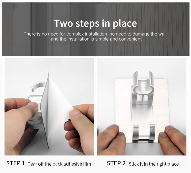 Shower Mounting Stand-Bracket-Holder Shower-Head-Fitting Mounted Bathroom-Accessories Hand-Held Nozzle Self-Adhesive Hooks Parts