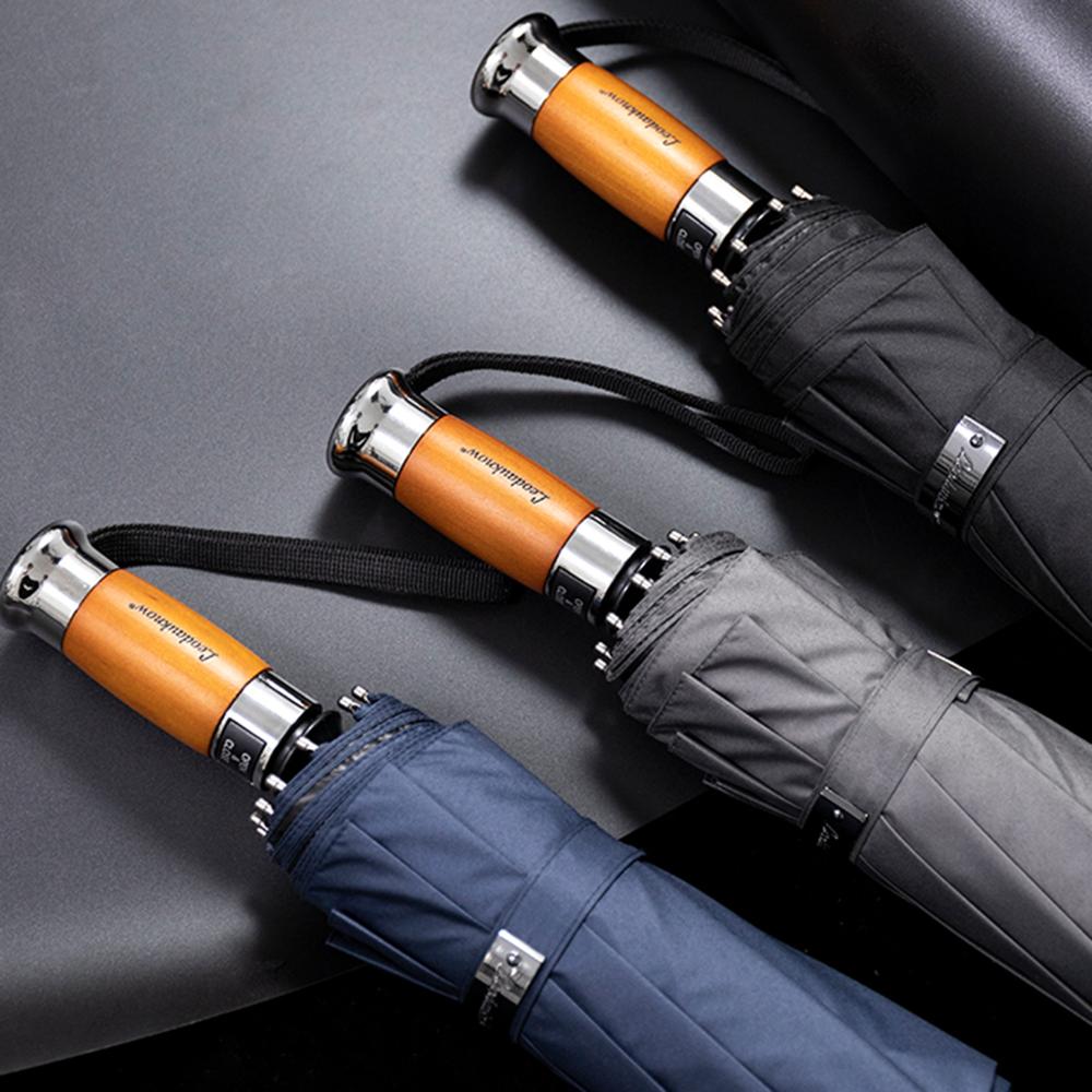 Paraguas automático de lujo para hombres y mujeres anti UV sombrillas de Golf resistentes al viento paraguas plegable grande Parasol 10 costillas