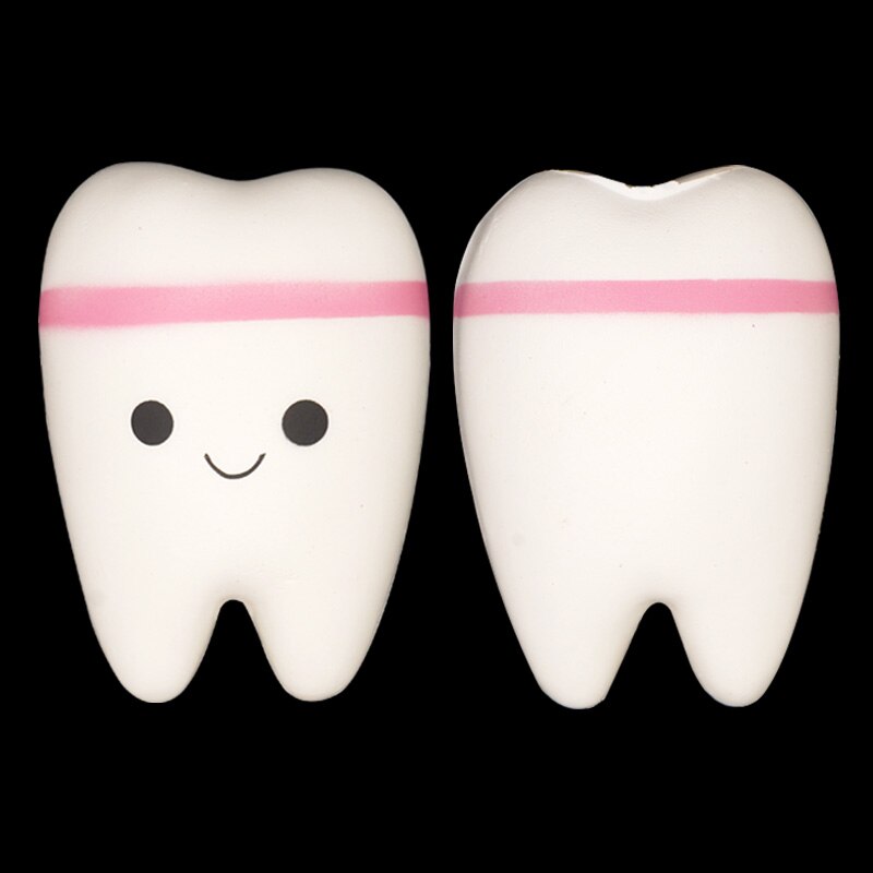 1pc Cute Cartoon Teeth Shape Squeeze Toy Smile Simulation Tooth Slow Rising Antistress Novelty Soft PU Dentistry Clinic