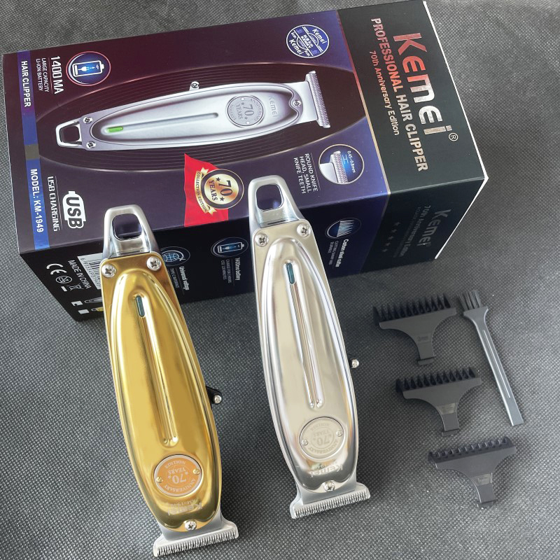 Kemei KM-1949 Pro electric barber full metal hair trimmer for men beard hair clipper finishing hair cutting machine
