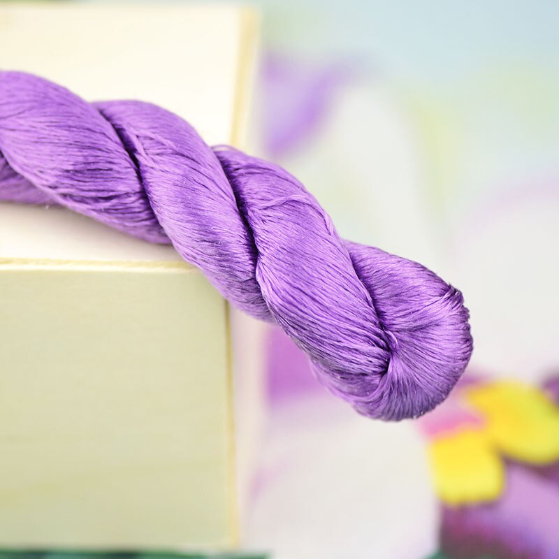 100% silk thread hand embroidery embroider cross stitch 1pcs 400m silk embroidery thread Taro purple series 8 pure colors: 4