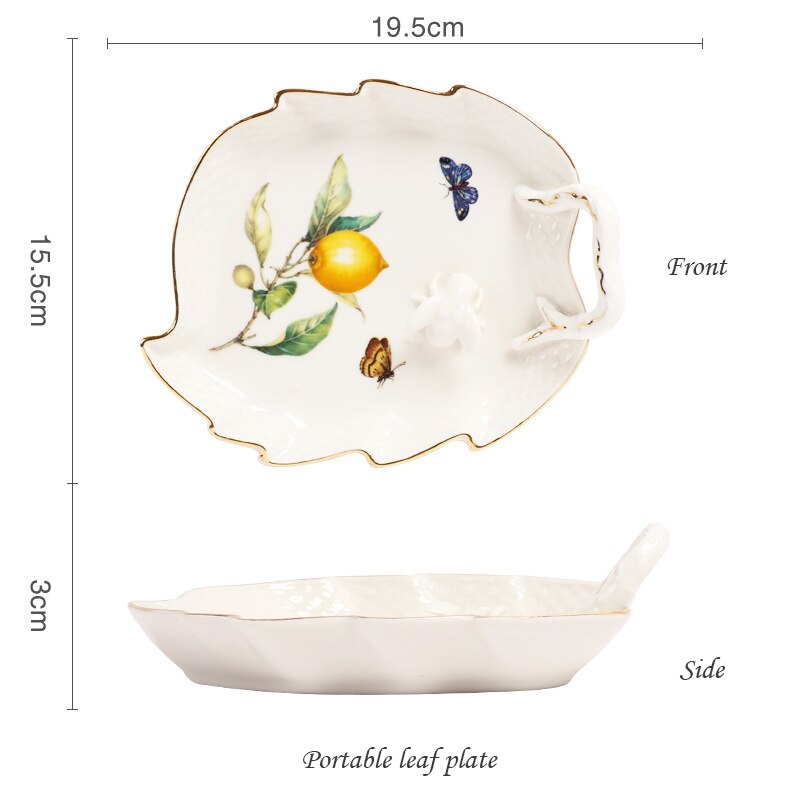 European Vintage Coffee Cup Saucer Set Ceramic Phnom Penh Teacup Teapot Home Kitchen Supplies Party Tea Set Housewarming: Dim tray