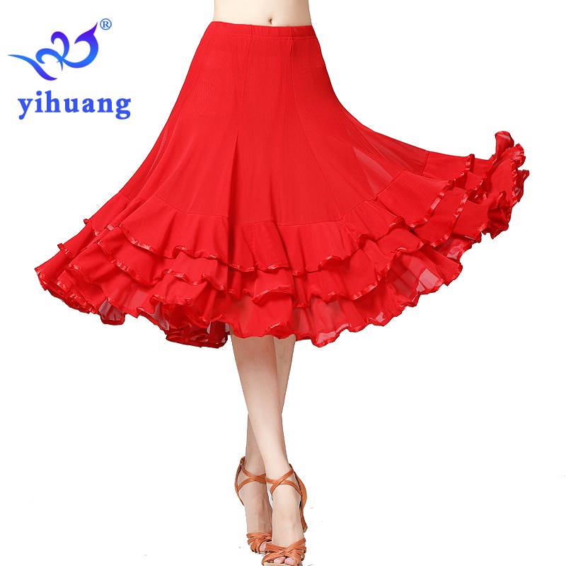 Women Ballroom Dance Skirt Performance for Tango Waltz Modern Standard Foxtrot Quickstep Dance Skirt Competition Party Dance