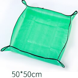 50/66/100Cm Tuinieren Planten Mat Pe Plant Verpotten Mat Opvouwbare Oppotten Waterdicht Bloem Plant Indoor Transplanteren matten: Green 50 x 50cm