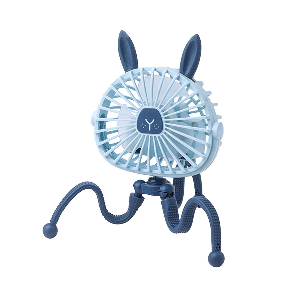 Ventilador eléctrico de pulpo recargable por USB, ventilador para cochecito, cuna, ventilador pequeño silencioso portátil