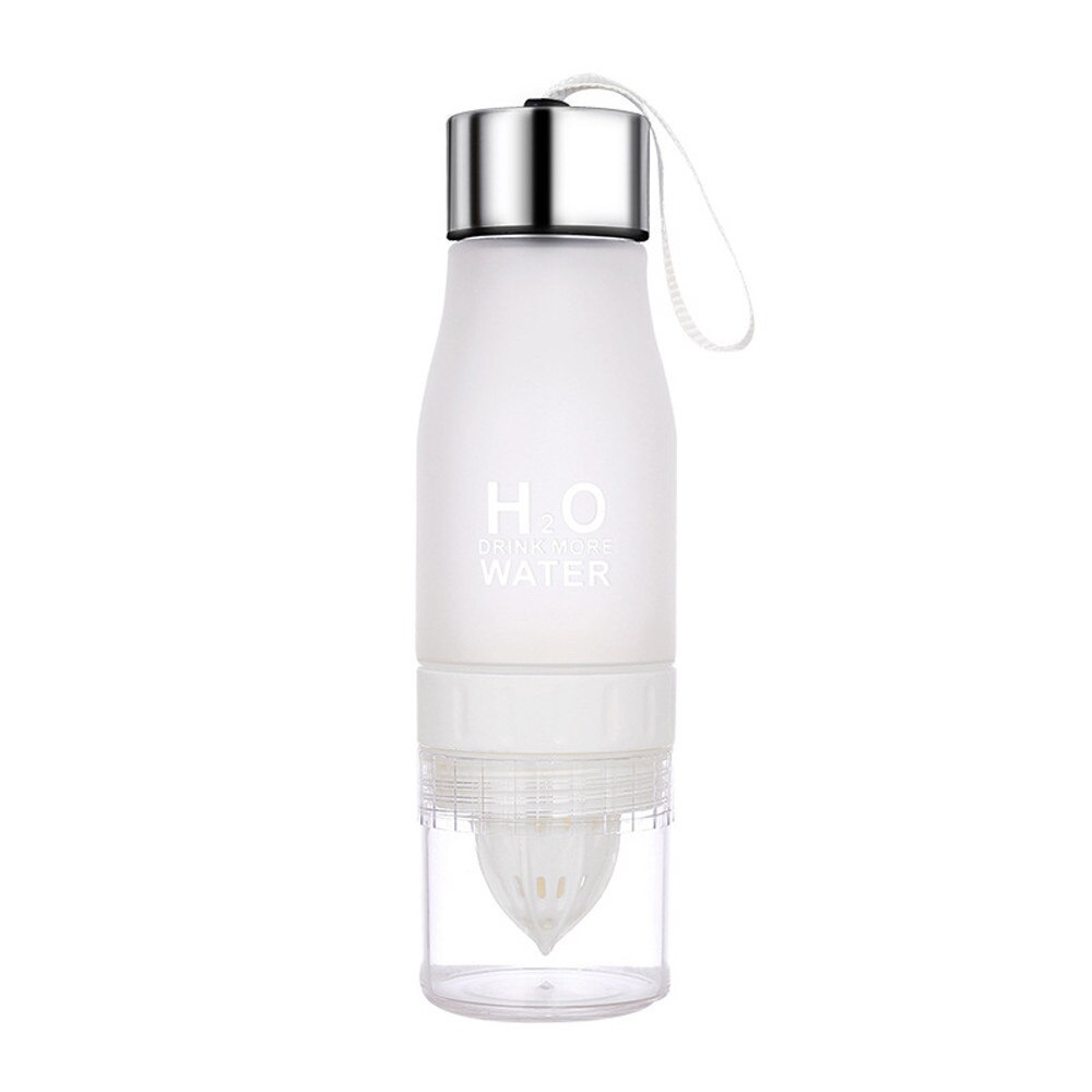 700Ml Citroen Cup H2O Water Drinken Fles Drink Meer Water Drinken Voor Fiets Fles Fruit Infuser Water Fles Reizen: White 