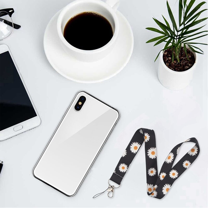 Gänseblümchen Blume Lanyards Für Tasten Telefon Nacken Gurt aufhängen Seil Schüler Abzeichen Halfter Schlüsselanhänger Schlüsselband Für Freunde