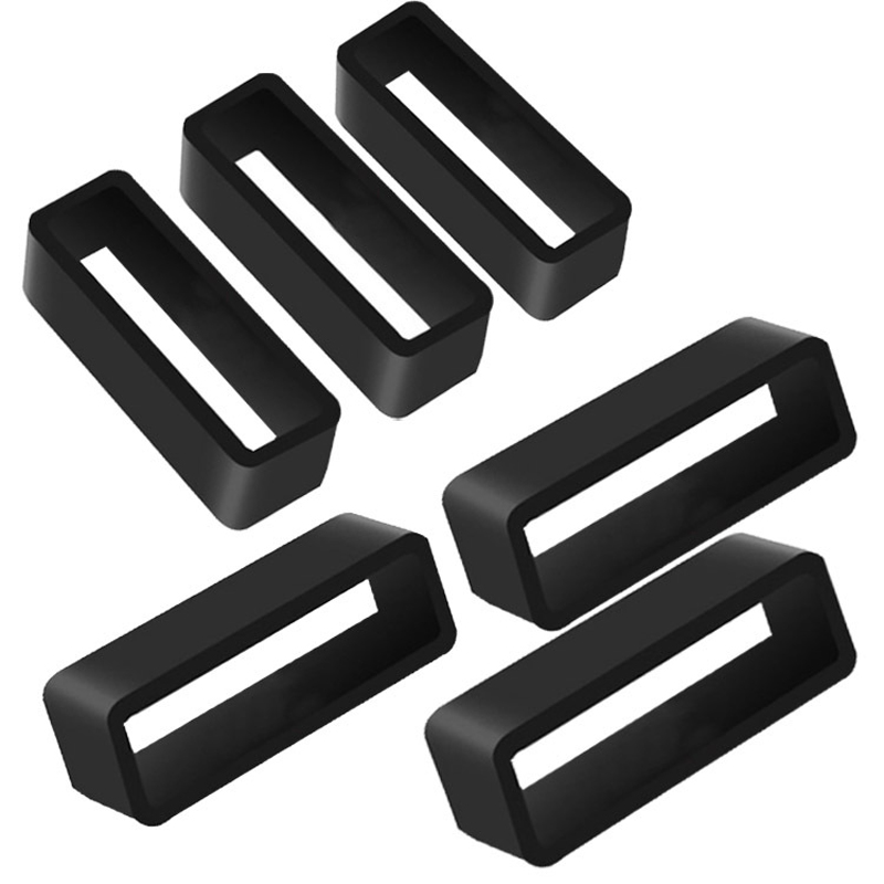 2Pcs 5Pcs 10Pcs Black Watchband 12 14 16 18 20 22 24 26mm Silicone Band Rubber Strap Loops Ring Accessories Holder Locker