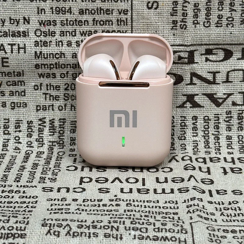 Xiaomi  j18 bluetooth-øretelefoner i øret hifi stereomikrofon bluetooth-berøringsvanntette støyreduserende øretelefoner: Rosa