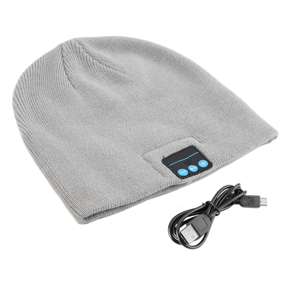 Unisex Smart Wireless Bluetooth Muziek Winter Warm Gebreide Beanie Hoed Koptelefoon Cap Met Handsfree Oortelefoon