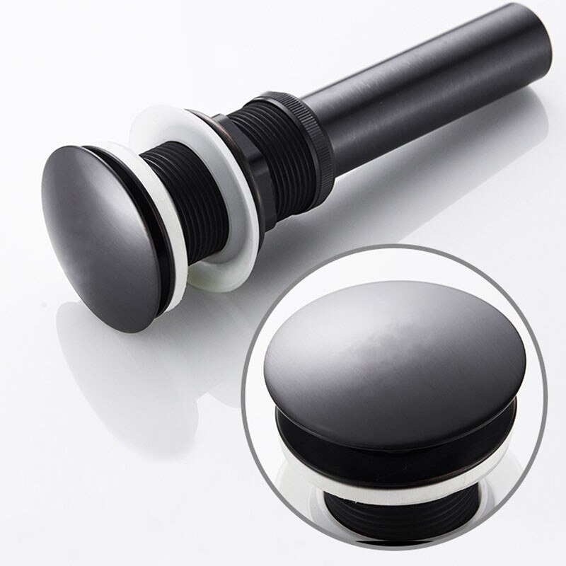 QUANXUNHE Bathroom Sink Drain Stopper Vessel Vanity Pop Up Drain Overflow Gold Matt Black Chrome Bronze Rose Gold tub shroom