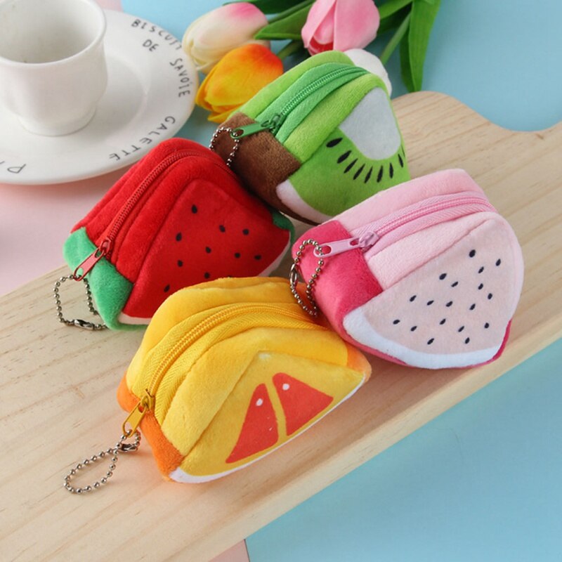 Mini 3D Fruit Vormige Portemonnee Voor Vrouwen Creditcardhouder Key Money Bag Vrouwelijke Rits Leuke Kleine Portemonnee portemonnees Sac Femme