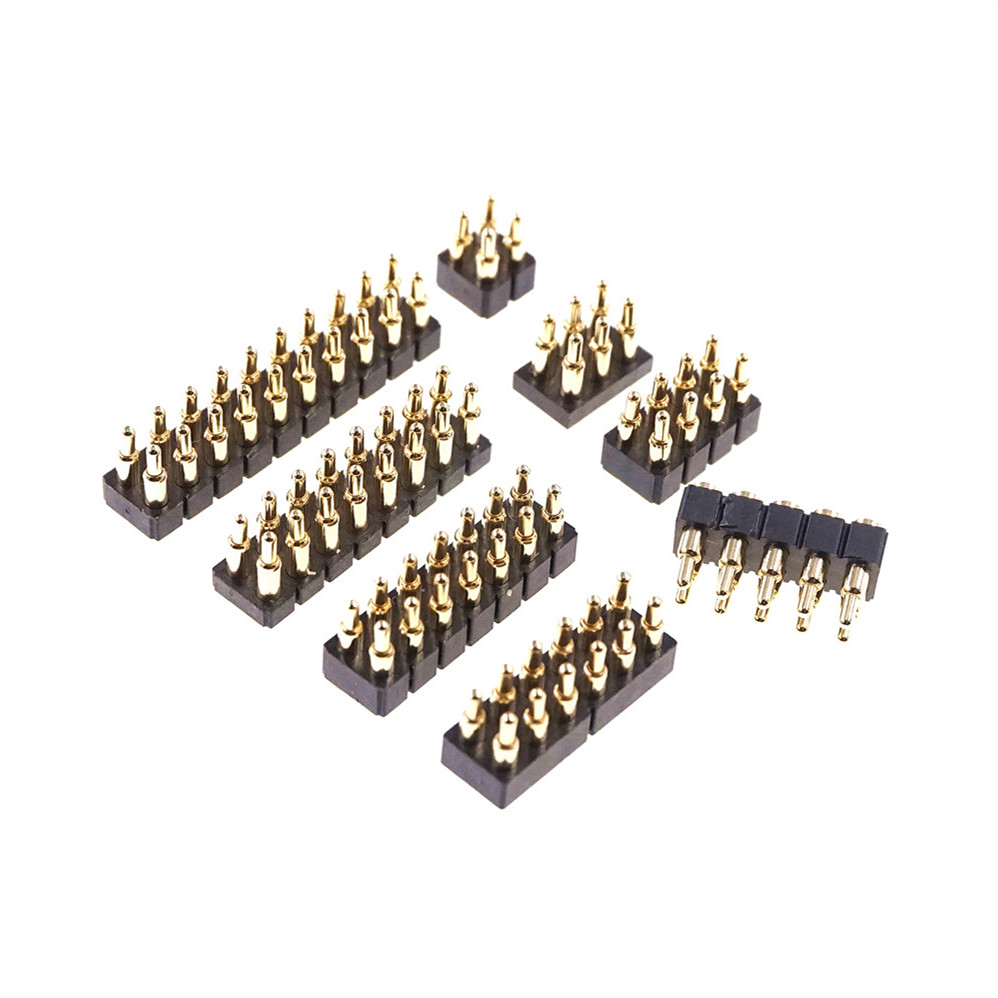 2.54mm Pitch Patch Spring Thimble Pogo Pin 2 3 4 5 6 7 Pin Height 7.0mm