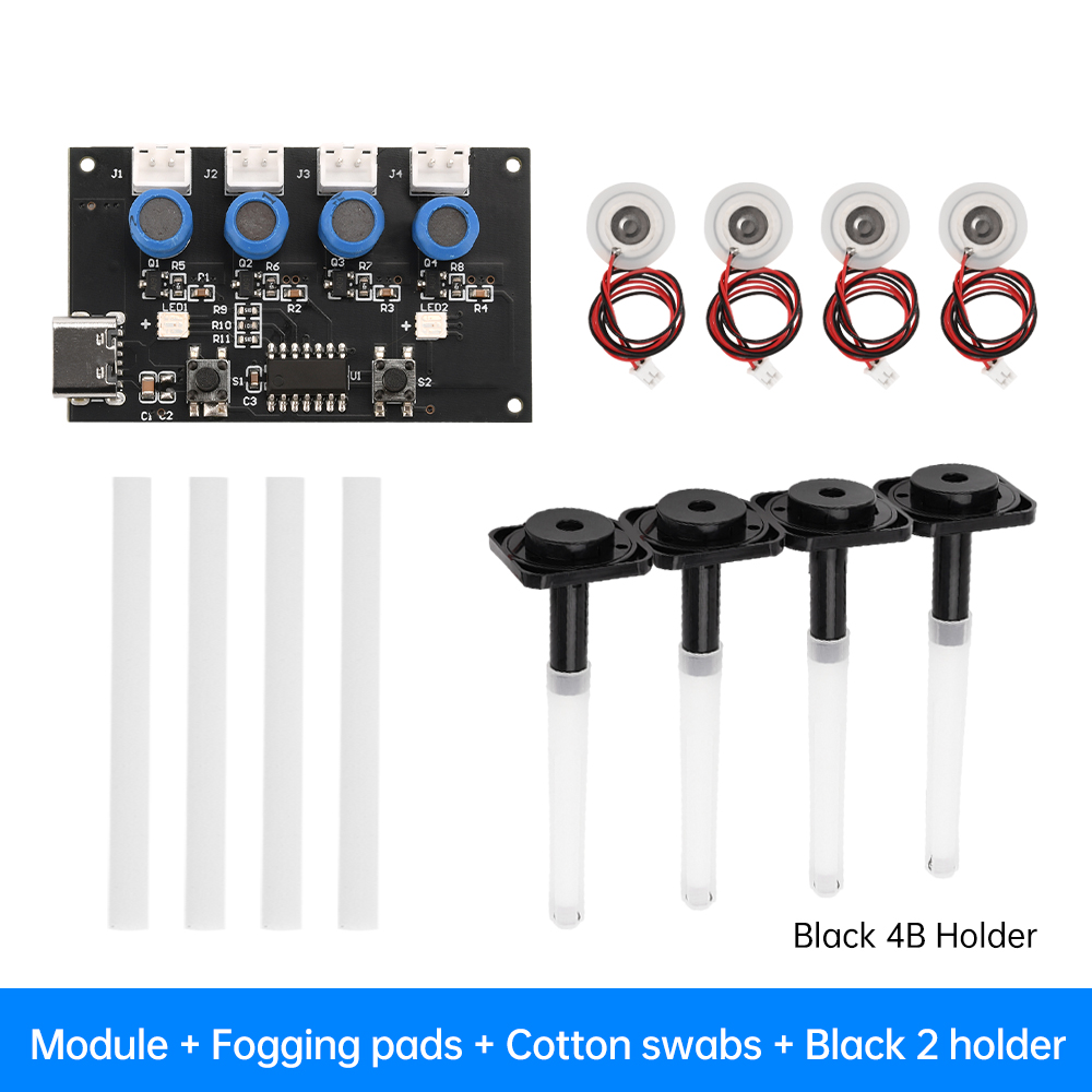 Humidifier Module DIY Kit Nebulizing Control Board Ultrasonic Nebulizer Mist Maker Driver Circuit Board 4 Fogger Atomization: Bundle4