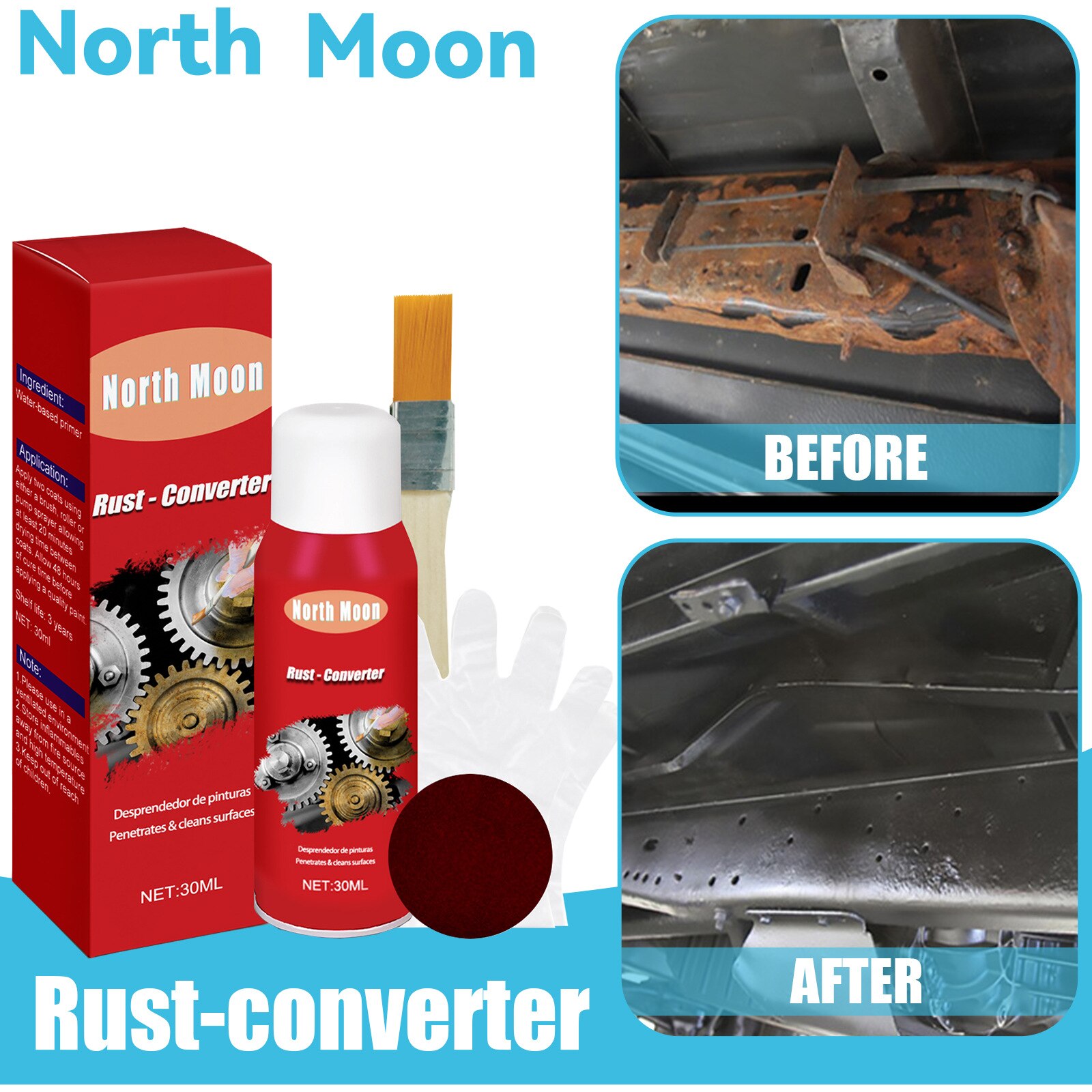 Car Rust Remover Rusts Inhibitor Rusts Remover Car Maintenance Cleaning Metal Surface Chrome Paint Metal Polish