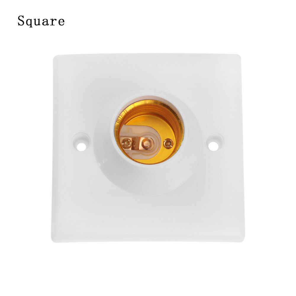 1 stk  e27 rund plast sokkel skrue lyspære lampe sokkel holder hvit  e27 sokkel lampe sokkel populær lampe holder lys stativ: Torget