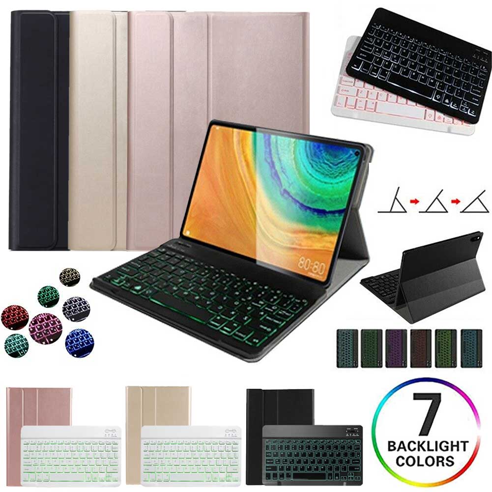 Bluetooth Keyboard Case For Huawei MatePad Pro 10.8 inch MRX-W09 MRX-AL09 Case With Keyboard PU Leather Flip Stand Cover