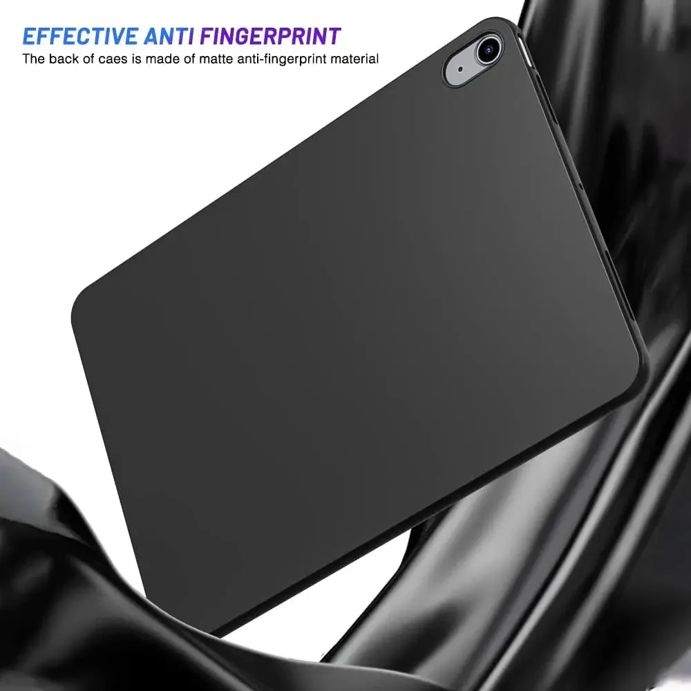 Siliconen tablethoes voor iPad Air 5 4 mini 2 3 4 ipad 5 6 7 8 9 10 Gen Pro 11 ''12.9'' Flexibele zachte TPU zwarte shell achterkant