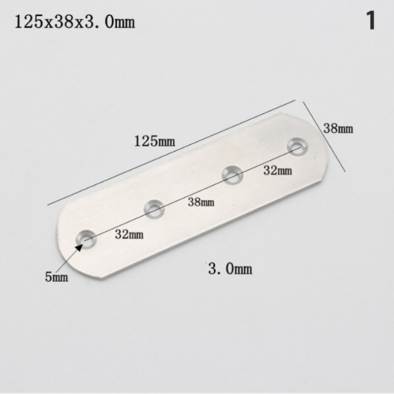 1/2/10pcs Stainless Steel Connector of Straight Iron Sheet Angle Cabinet Corner Code: 125x38x3mm