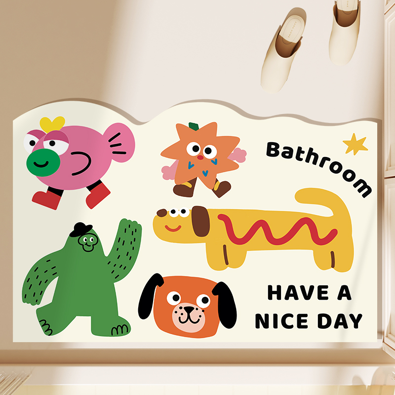 VIKAMA tapis de sol de salle de bain Diatomite absorbant l'eau antidérapant salle de bain porte pied tapis cuisine entrée petit tapis décor à la maison: 800 millimètres x 800 millimètres / WHITE