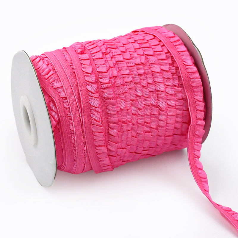 5/10/20M 10mm Meetee Ruffled Elastic Band for Sewing Pleated Stretch Lace Trim Rubber Ribbon Hairband Elasticity Tape Accessory