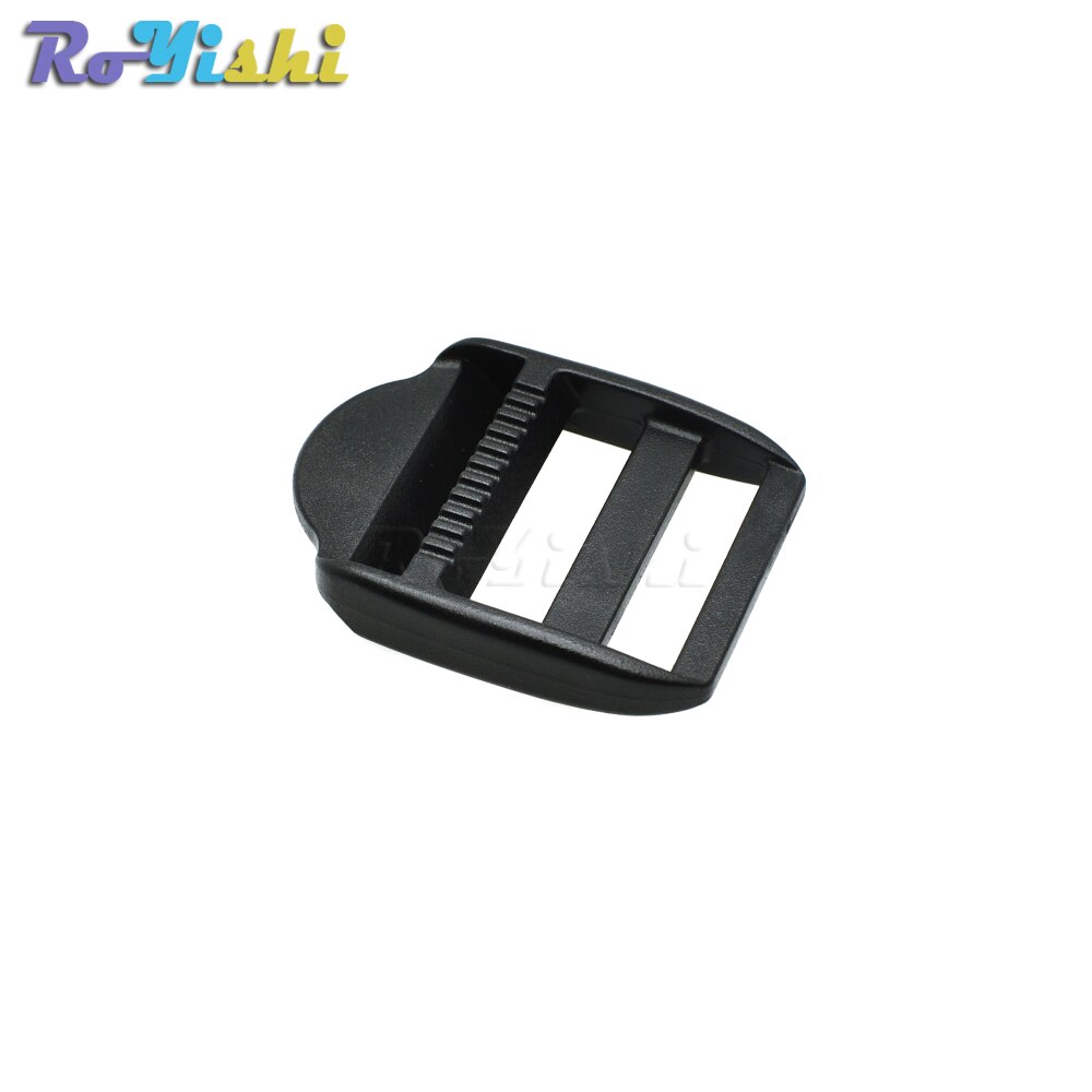 1"Black Ladder Lock Slider Plastic Buckles Backpack Straps Webbing 25mm