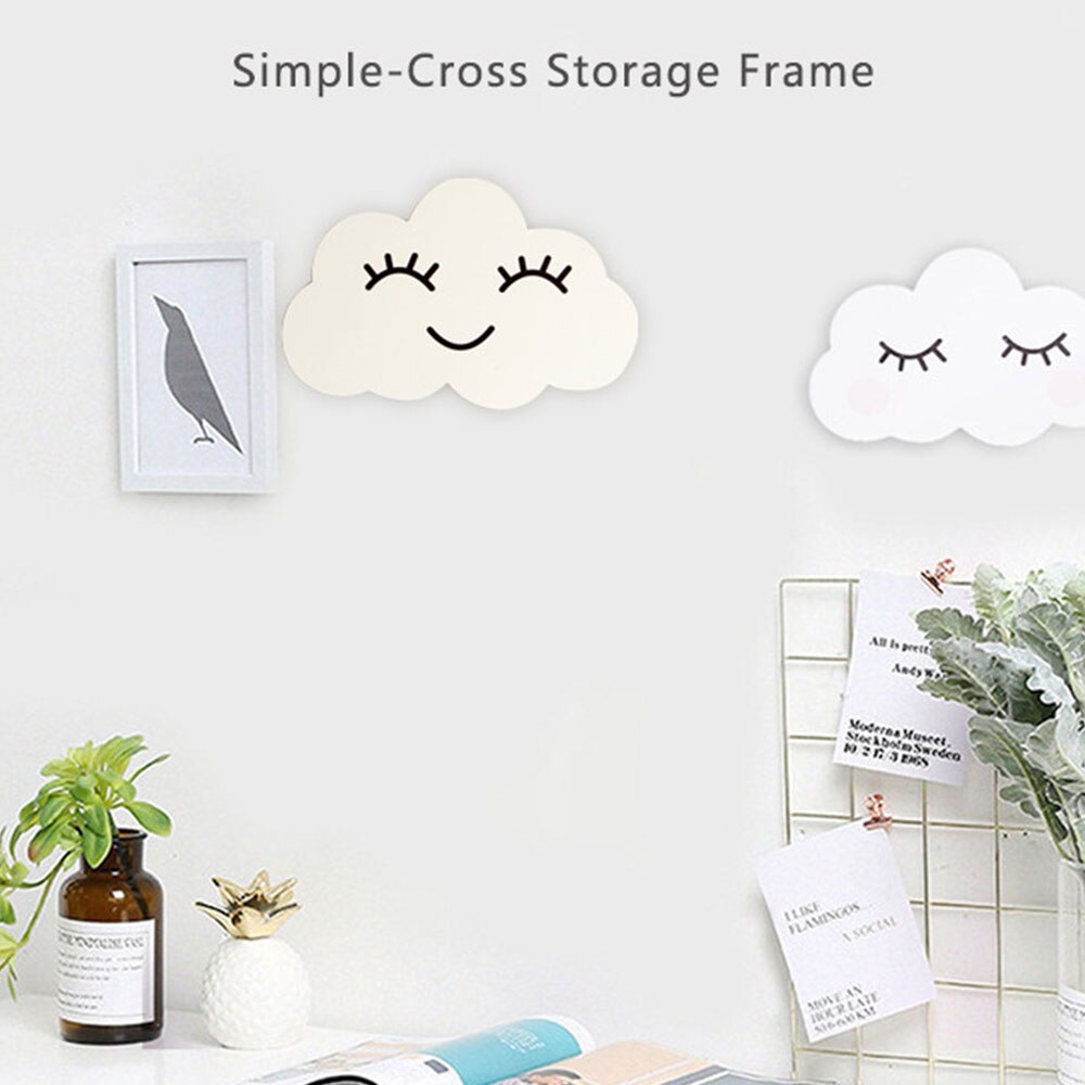 Adesivi murali in legno nuvole di coniglio decorativo bambini bambini telecamera da letto per bambini pannello in legno adesivo murale soggiorno decorazione domestica