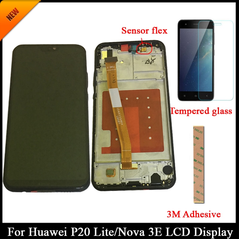 Getestet Grade AAA 5,48 "Für HUAWEI P20 Lite LCD Display Für Huawei P20 Lite Nova 3E LCD Screen Display touch Digitizer Montage