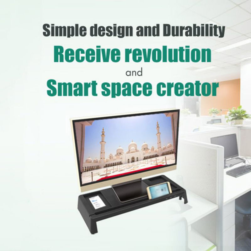 Computer desk, multi-function computer monitor stand, with 2+3 USB ports, ergonomic , removable, home office artifact