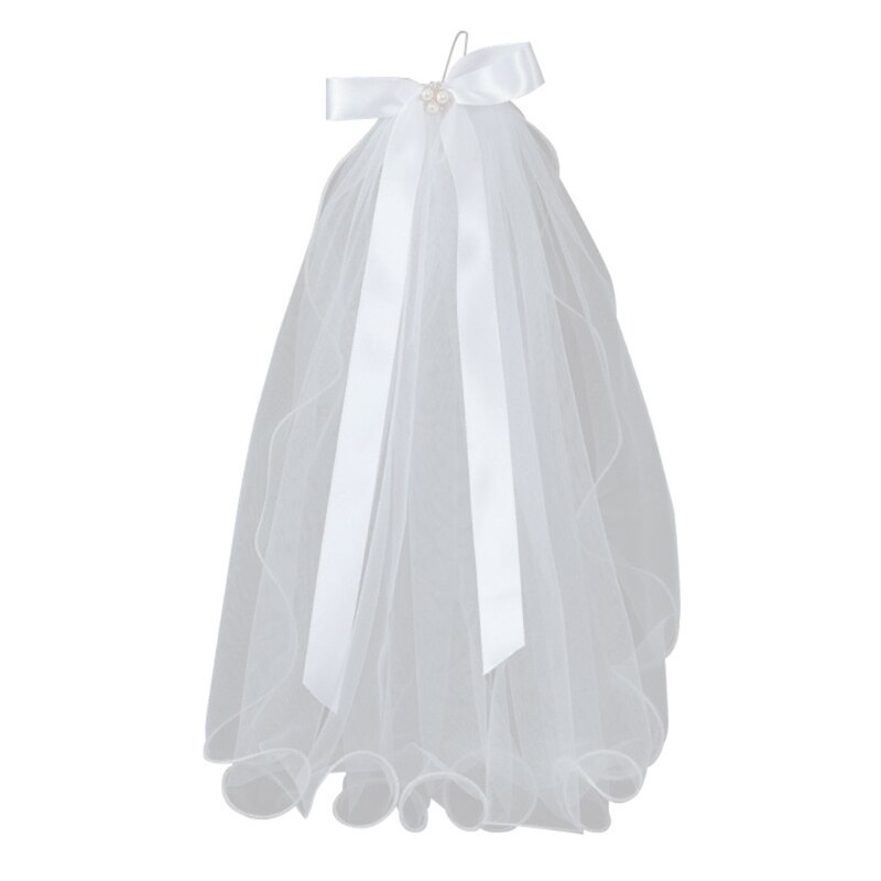 Telooco Bruidssluier Bruids 1 Tier Kathedraal Sluier met Metalen Kam (118 Inch