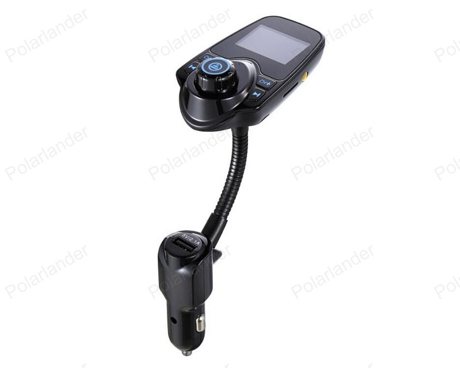 Bluetooth carkit bluetooth fm-zender  mp3- speler autokit oplader voor smartphone handsfree: Blauw