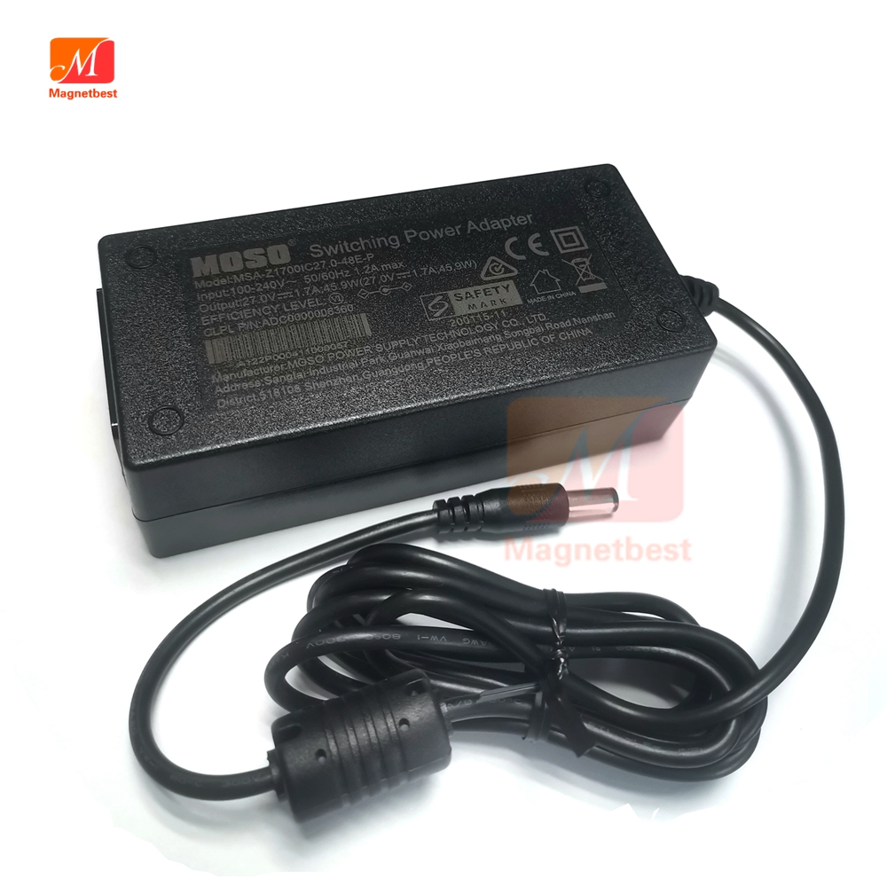 Original MOSO 27V 1.7A Adapter Charger AC DC Transformer Switching Power Supply With EU US AU UK Cable Cord 5.5*2.1mm Converter