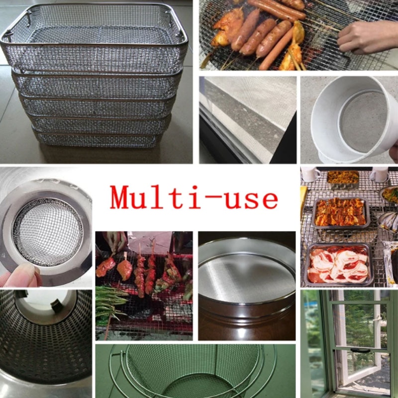 4-400 mesh 30 x 30cm ruostumaton teräsverkko suodatin verkko metalli etukorjaus kiinteä verkko suodatin kudottu lanka seula levy suodatin