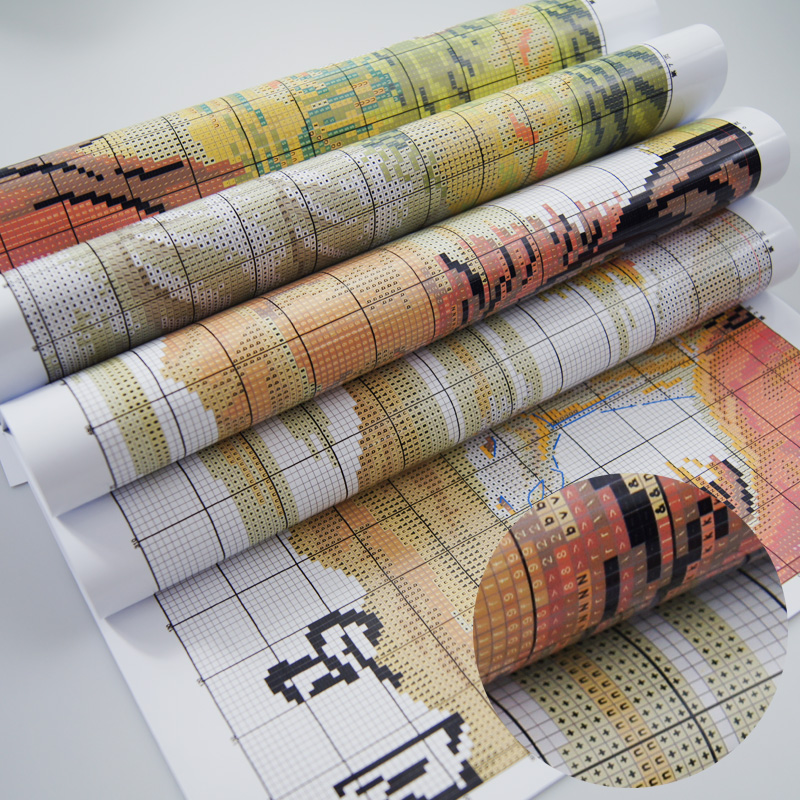 Joy Sunday-campo de flores de amapolas, kit de punto de cruz con impresión de 14ct y 11CT, decoración artesanal para niña pequeña, figura de hermana