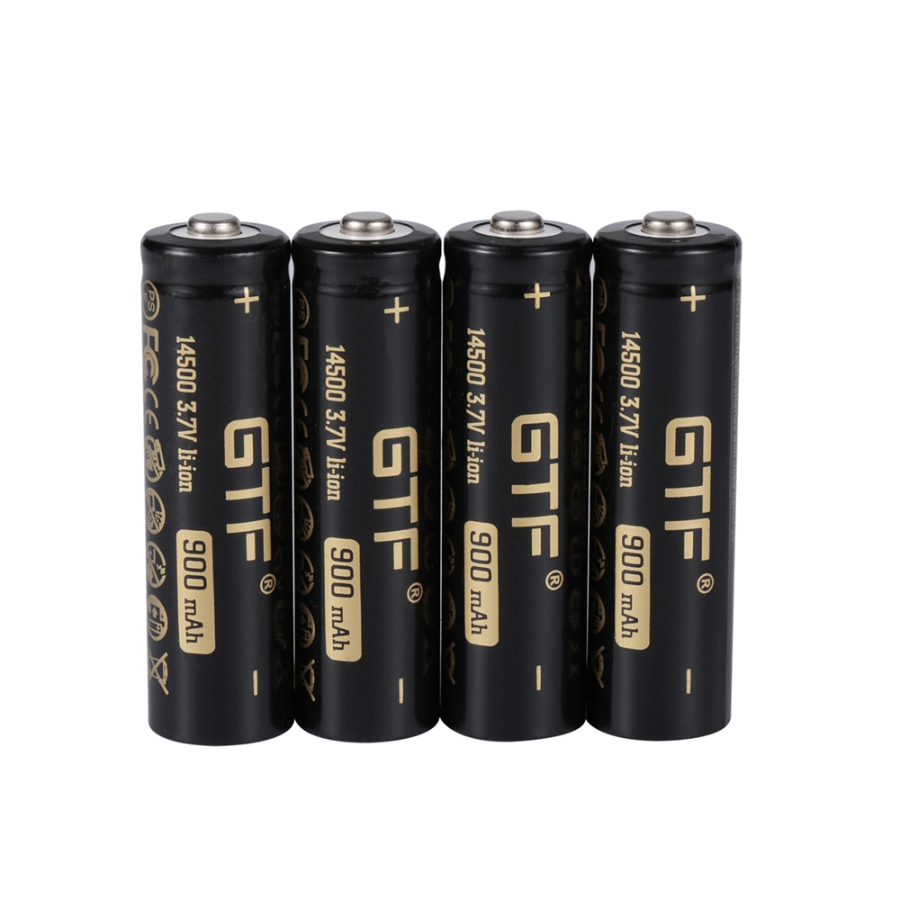 GTF 14500 3,7 V 900mAh reale kapazität Li-Ion Akku für taschenlampe/fernbedienung/spielzeug punkt kopf 14500 3,7 V batterie